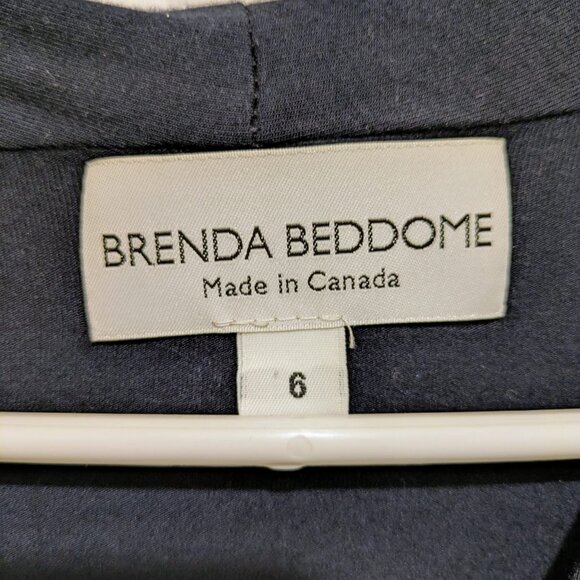 Brenda Beddome Faux Wrap Dress - Size 6 - Navy Blue - Picture 4 of 7